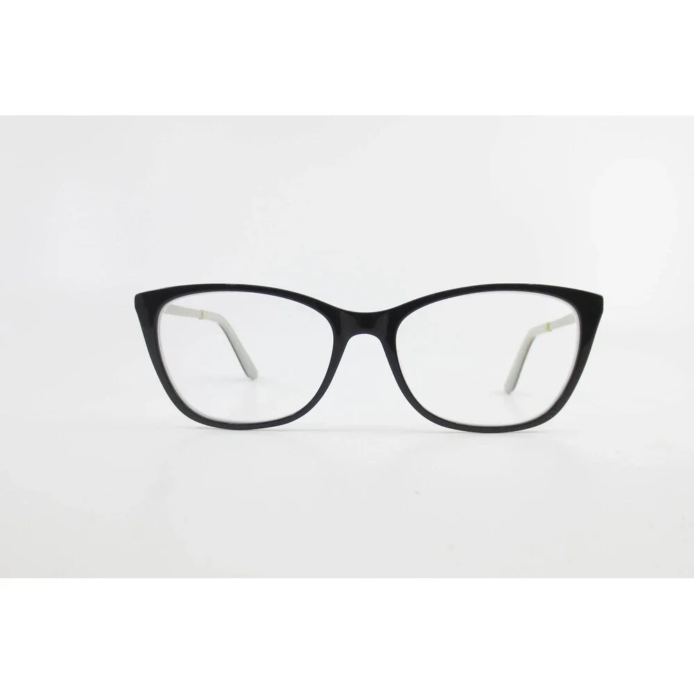 SA 8007 BK/WH Cat Eye Eyeglass Frames Black White 53-16-140 Women Eyewear